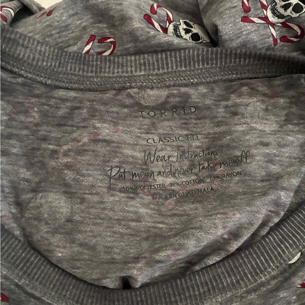 Torrid candy cane skulls tee - Picture 5 of 5